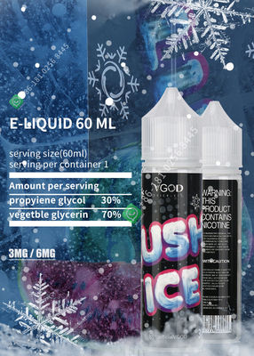 E - Crescimento líquido Vape Juice Nicotine Strength 3mg 6mg 24mg com 3 anos de data de validade