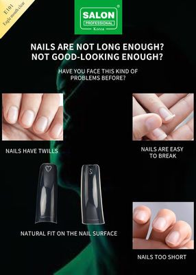 Profissional Nail Full Cover Clear ABS Eagle Mouth Clear em 12 tamanhos Para DIY Manicure Salon