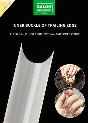 Profissional Falsa unhas dicas naturais cor natural metade de cobertura dedo artificial unhas francesas dicas de unhas