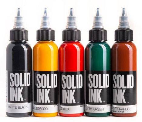 Tinta 30ML colorindo mais rápido 60ML de Matte Black Solid Ink Tattoo para a composição permanente