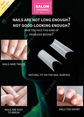 O sorriso dá forma ponta do tratamento de mãos das pontas do prego feito sob encomenda da qualidade de Matte False Nail Tips High à meia para o prego Art Salon
