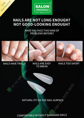 pontas afiadas da senhora Artificial Nails Half da forma 500pcs e prego falso da tampa completa