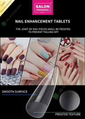 meias pontas dos pregos falsos afiados de Matte Lady French Style Artificial da forma 500pcs e prego falso da tampa completa