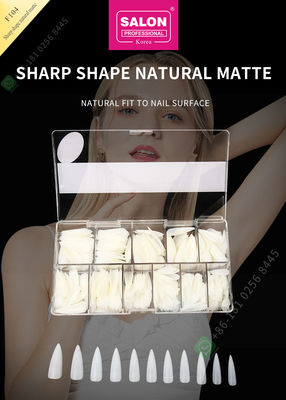 meias pontas dos pregos falsos afiados de Matte Lady French Style Artificial da forma 500pcs e prego falso da tampa completa