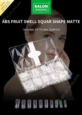 O quadrado do cheiro do fruto do ABS dá forma pontas dos pregos falsos de Matte Lady French Style Artificial a meias e ao prego falso da tampa completa
