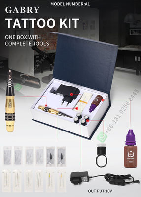 Máquina permanente giratória de alumínio Kit Wireless Tattoo Machine Pen da composição