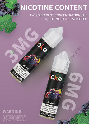 100mL vaporizam o suco E líquido para o sabor natural da uva dos ingredientes do cigarro eletrônico