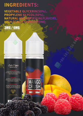 50 ingredientes puros líquidos do E-suco 60ml 100% de Vape dos sabores para a pena de Vape