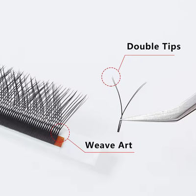 8-14mm Cravos falsos individuais CC/D/DD Curling Volume Extensão de Cravos Dupla ponta Caxemira YY Lash Extensão
