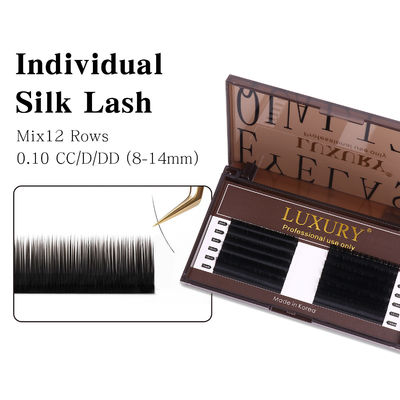 8-14mm Cravos falsos individuais CC/D/DD Curling Volume Extensão de Cravos Dupla ponta Caxemira YY Lash Extensão