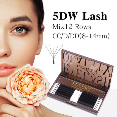 8-14mm Cravos falsos individuais CC/D/DD Curling Volume Extensão de Cravos Dupla ponta Caxemira YY Lash Extensão