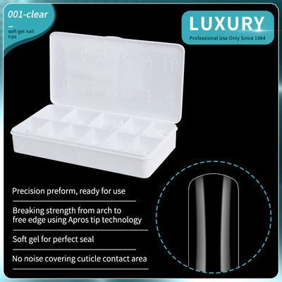 Luxo Clear Soft Gel Nail Tips Forma Quadrada Falsa unhas para as unhas de extensão