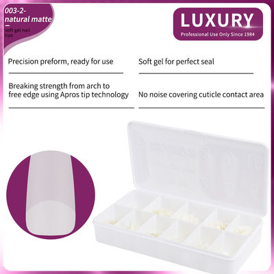 500pcs/caixa Profissional Natural Matte Shape Sharp Falso unhas para manicure DIY