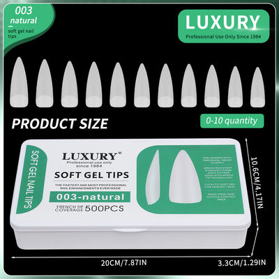 Dicas de unhas de gel macio 500PCS/caixa unhas acrílicas Prensa em unhas para arte de unhas design ferramentas de manicure