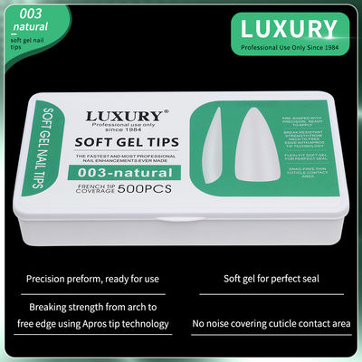 Dicas de unhas de gel macio 500PCS/caixa unhas acrílicas Prensa em unhas para arte de unhas design ferramentas de manicure