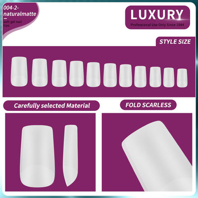 500pcs/caixinha unhas falsas em forma de quadrado médio para extensão de unhas ferramentas de manicure 11 tamanhos