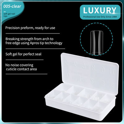 500pcs/caixa forma quadrada unhas falsas limpas capa completa falsas dicas de unhas para mulheres