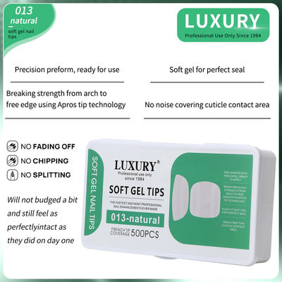 Falsas unhas de pés 500pcs/Box Soft Gel Full Cover Toe Nail Tips Natural Color Falsa Toenail Para Salões de unhas