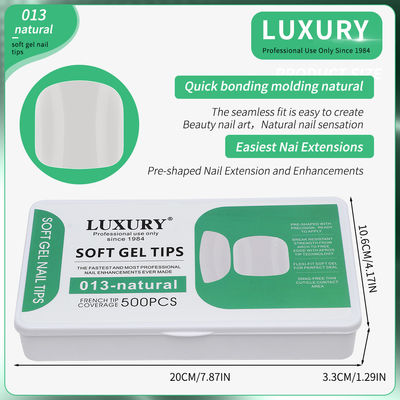 Falsas unhas de pés 500pcs/Box Soft Gel Full Cover Toe Nail Tips Natural Color Falsa Toenail Para Salões de unhas