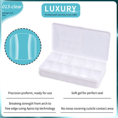 Soft Gel Toenail Tips Set Full Coverage Quadrado Forma Falsa Toenails 11 Tamanhos Para Diy & manicure de salão