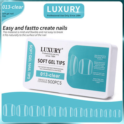 Soft Gel Toenail Tips Set Full Coverage Quadrado Forma Falsa Toenails 11 Tamanhos Para Diy & manicure de salão