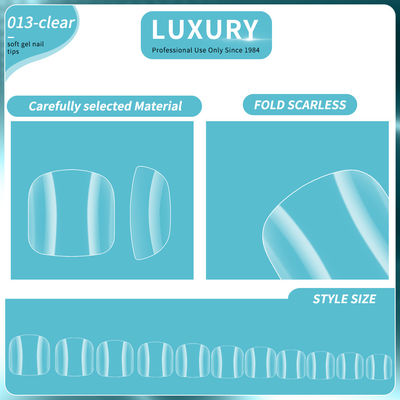 Soft Gel Toenail Tips Set Full Coverage Quadrado Forma Falsa Toenails 11 Tamanhos Para Diy & manicure de salão