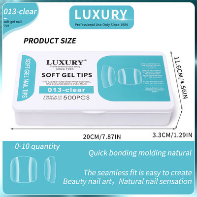 Soft Gel Toenail Tips Set Full Coverage Quadrado Forma Falsa Toenails 11 Tamanhos Para Diy & manicure de salão