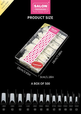 ABS profissional Full Cover Gel de unhas artificiais Prensa quadrada longa em unhas para extensões de unhas perfeitas