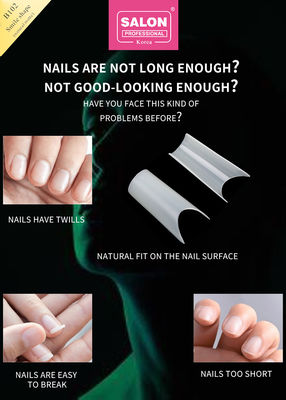 ABS profissional Full Cover Gel de unhas artificiais Prensa quadrada longa em unhas para extensões de unhas perfeitas