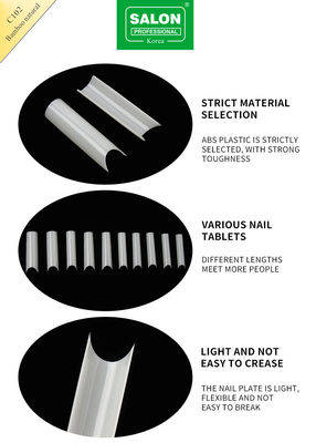 Quadrado Ultra-fina ABS Full Cover Falsa Nail para Salão de Prolongamentos de Unhas Easy DIY Nail Art em casa