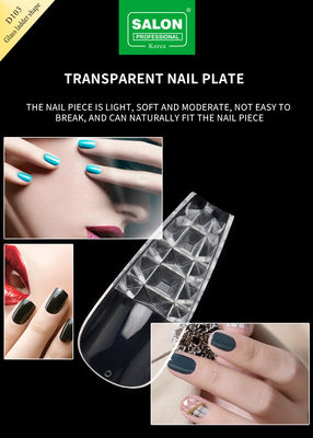 500PCS Escada Forma de Pneus dicas de conjunto em relevo de vidro Falso unhas com caixa de armazenamento Kit de arte acrílica unhas para salão