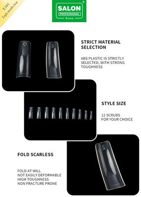 Profissional Nail Full Cover Clear ABS Eagle Mouth Clear em 12 tamanhos Para DIY Manicure Salon
