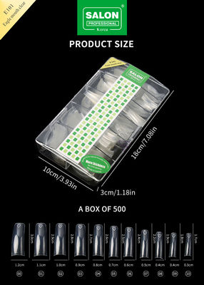 Profissional Nail Full Cover Clear ABS Eagle Mouth Clear em 12 tamanhos Para DIY Manicure Salon