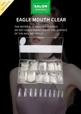 Profissional Nail Full Cover Clear ABS Eagle Mouth Clear em 12 tamanhos Para DIY Manicure Salon