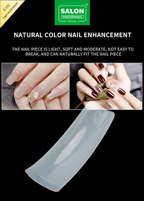 Boca de Águia de Cobertura Completa Gel Natural Suave Falso Desenhos de unhas Artificiais