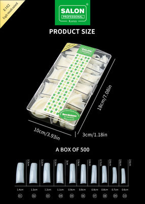 Boca de Águia de Cobertura Completa Gel Natural Suave Falso Desenhos de unhas Artificiais