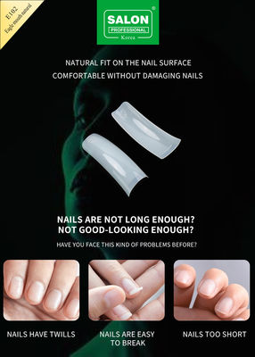 Boca de Águia de Cobertura Completa Gel Natural Suave Falso Desenhos de unhas Artificiais