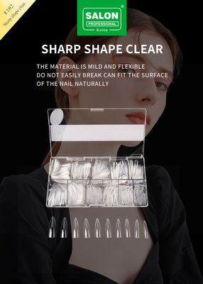 Long Soft Gel Amêndoa em unhas 12 tamanhos forma afiada acrílica pontas de unhas para extensões de unhas