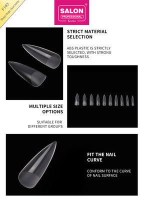 Unhas de amêndoa transparente fosca extra longa Stiletto Unhas falsas de forma afiada Acrílico Dicas de unhas falsas para arte nas unhas