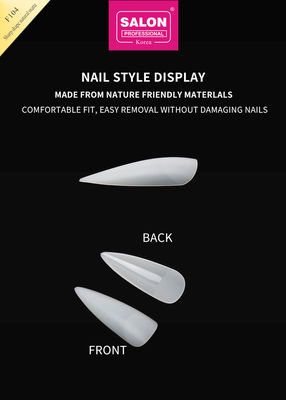 Longos Stiletto Nail Tips Full Cover Falsos Nail Tips com Caixa Natural Matte Falsa Nails