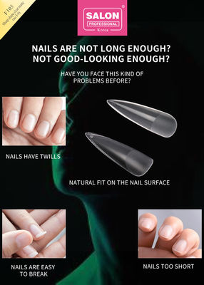 Clare Matte Color Acrílico Falso Ponto de Neve Conjunto Ultra-finos Formado Aguçado Prolongamentos de Arte de unhas