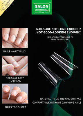 Falsas unhas artificiais ABS clara forma escada Falso unhas artesanais geles macios Prensa nas unhas preço no atacado