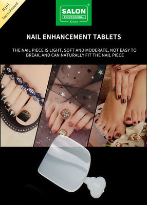 Cor Natural Falsa Toenails Set Full Cover Acrílico Toes Nail Para Salão-Finish Nail Art