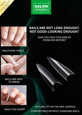 Forma nítida Meia cobertura de dedo Arte de unhas Beleza para o projeto de extensão de unhas
