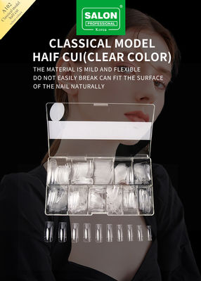 Salão Profissional unhas de cor clara Full Cover Falsa unhas para extensão de unhas 500pcs/caixa