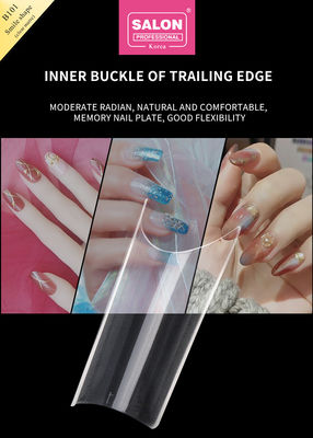 Unhas artificiais ABS de cor clara 500 peças de aplicação fácil unhas falsas para salão de nail art