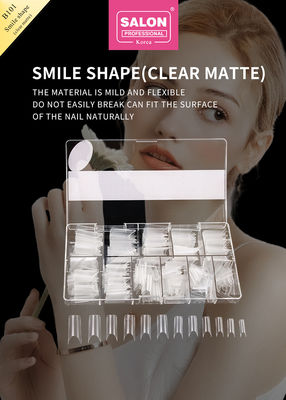 Unhas artificiais ABS de cor clara 500 peças de aplicação fácil unhas falsas para salão de nail art
