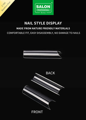 OEM Full Cover Bambú Clear Soft Gel Falsa Designs Propinas Artificiais