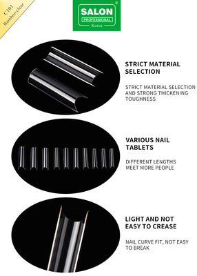 OEM Full Cover Bambú Clear Soft Gel Falsa Designs Propinas Artificiais