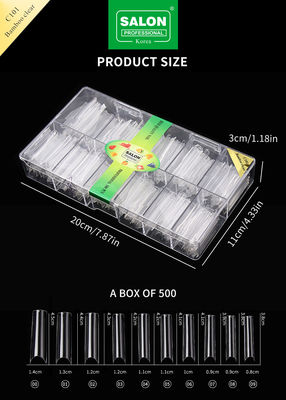 OEM Full Cover Bambú Clear Soft Gel Falsa Designs Propinas Artificiais